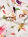Multicolor 1950s Floral Lapel Batwing Sleeve Romper - vintage jumpsuit, retro fashion