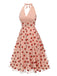 2PCS Pink 1950s Halter Strawberry Romper & Umbrella Skirt - vintage skirt, retro style