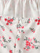 1950s Ruffled Square Neck Sleeveless Floral Print Swing Dress
