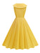 1950s Sailor Collar Bow-Tie Solid Sleeveless Dress - vintage dress, retro fashion, rockabilly