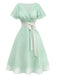 Champagne 1950s Satin Belt Tulle Cocktail Dress, vintage dress, retro fashion, rockabilly, pin-up fashion - perfect for women who love vintage and retro fashion
