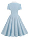 1950s Shirt Collar Buttons Swing Dress — the kind of 1950s dress that makes strangers smile