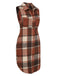 1950s Shirt Collar Flannelette Plaid Vest Coat, vintage coat, retro outerwear - perfect for women who love vintage and retro fashion
