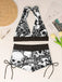 1950s Print Modest Tankini Set 5