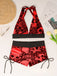 1950s Print Modest Tankini Set 8