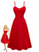 1950s Sleeveless Backless Smocked Waist Slip Dress - vintage dress, retro fashion, rockabilly