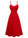1950s Sleeveless Backless Smocked Waist Slip Dress - vintage dress, retro fashion, rockabilly
