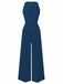 This 1950s Sleeveless Buttoned Solid Jumpsuit whispers 1950s secrets to those who notice