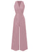 1950s Sleeveless Buttoned Solid Jumpsuit — 1950s vintage charm for her modern wardrobe