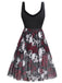 1950s Slip Halloween Skull Rose Dress - vintage dress, retro fashion, rockabilly