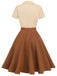 Snow White Style Button 1950s Dress, classic 1950s style elegant retro fashion - Image 6