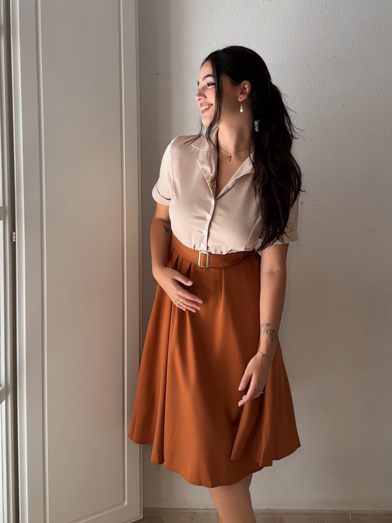 She slips into this 1950s Snow Style Button Dress and suddenly it's a 1950s daydream