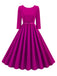 This 1950s Solid Belted Swing Dress wraps her in 1950s elegance, one twirl at a time