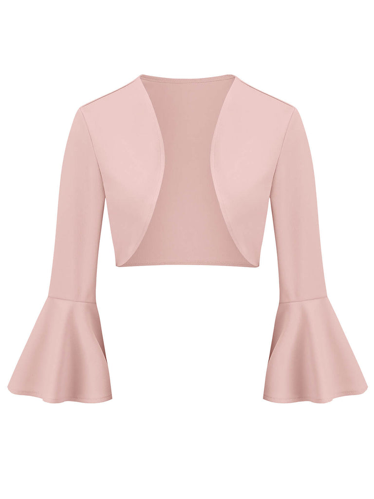 1950s Solid Christmas Trumpet Sleeved Jacket — vintage elegance for the modern woman