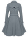 She throws on this 1950s Solid Color Lapel Slim Coat and the city feels like 1950s Paris