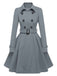 1950s Solid Color Lapel Slim Coat — 1950s style that speaks before she does
