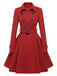 1950s Solid Color Lapel Slim Coat, vintage coat, retro outerwear - perfect for women who love vintage and retro fashion