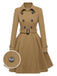 1950s Solid Color Lapel Slim Coat - vintage fashion, retro style