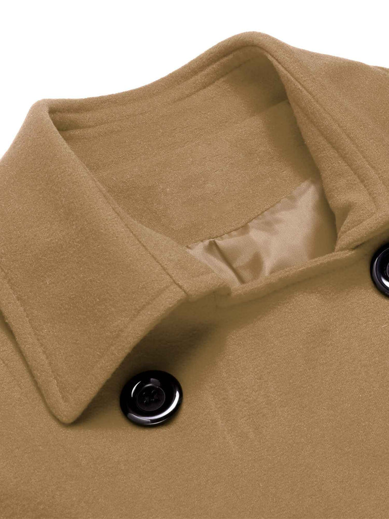 1950s Solid Color Lapel Slim Coat - vintage fashion, retro style