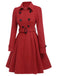 1950s Solid Color Lapel Slim Coat, vintage coat, retro outerwear - perfect for women who love vintage and retro fashion