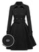 She throws on this 1950s Solid Color Lapel Slim Coat and the city feels like 1950s Paris
