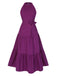 1950s Solid Crew Halter Tiered Dress: where 1950s romance meets her modern spirit