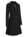 1950s Solid Double Breasted Lapel Skater Coat, vintage coat, retro outerwear - perfect for women who love vintage and retro fashion