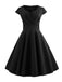 1950s Solid Heart Neck Short Sleeve Dress — the kind of 1950s dress that makes strangers smile