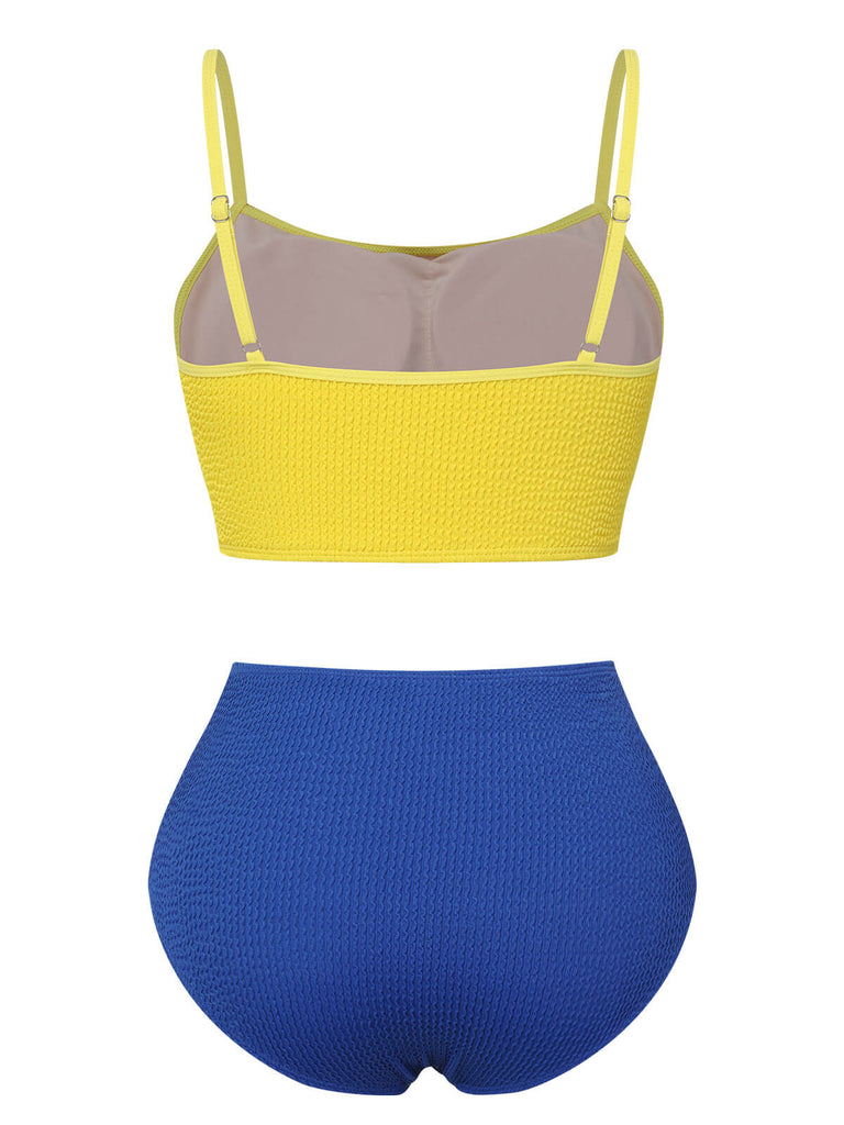 1950s Solid High Rise Strap Swimsuit, vintage swimsuit, pin-up swimwear - perfect for women who love vintage and retro fashion