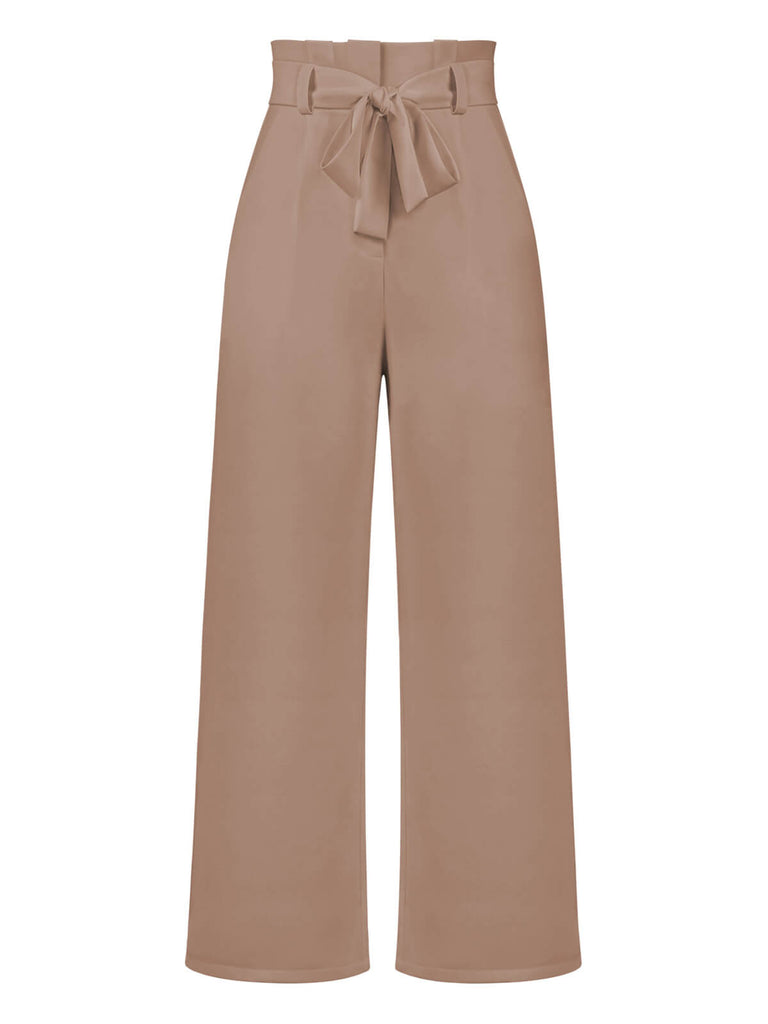 1950s Solid Hight Waist Wideleg Pants: timeless style reimagined