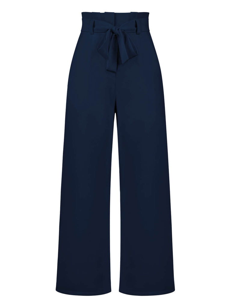 1950s Solid Hight Waist Wideleg Pants: timeless style reimagined