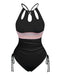 She's wearing 1950s Solid Keyhole Collar Cross-Bind Swimsuit and the whole beach remembers the 1950s