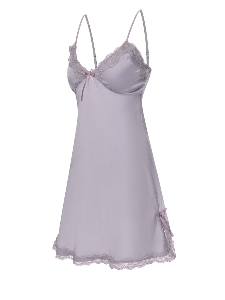 1950s Solid Lace Trimmed Straps Sleepwear, vintage fashion, retro style - perfect for women who love vintage and retro fashion