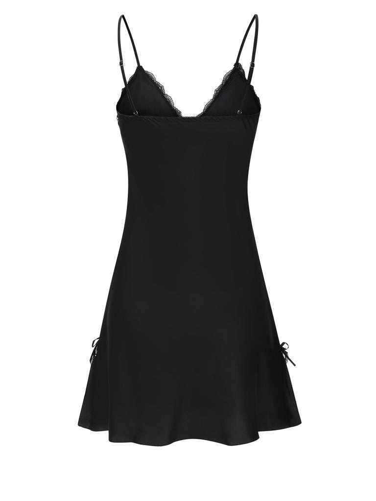 1950s Solid Lace Trimmed Straps Sleepwear, vintage fashion, retro style - perfect for women who love vintage and retro fashion