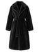 1950s Solid Lapel Artifical Fur Robe Coat - vintage fashion, retro style