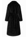 1950s Solid Lapel Artifical Fur Robe Coat - vintage fashion, retro style
