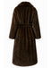 1950s Solid Lapel Artifical Fur Robe Coat - vintage fashion, retro style
