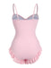She's wearing 1950s Solid Ruched Swimsuit and the whole beach remembers the 1950s