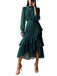 1950s Solid Ruffled Hem Pleated Dress - vintage dress, retro fashion, rockabilly