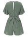 1950s Solid VNeck Cotton Flounce | 1950s | vintage romper, retro jumpsuit