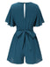 1950s Solid VNeck Cotton Flounce | 1950s | vintage romper, retro jumpsuit