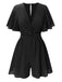 1950s Solid VNeck Cotton Flounce | 1950s | vintage romper, retro jumpsuit