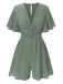 1950s Solid VNeck Cotton Flounce | 1950s | vintage romper, retro jumpsuit