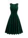 This 1950s Solid V-Neck Pleated Velvet Dress wraps her in 1950s elegance, one twirl at a time