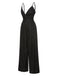 1950s Spaghetti Strap Deep V-Neck Jumpsuit: timeless 1950s elegance she makes her own