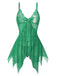 This 1950s Spaghetti Strap Lace Mesh Nightgown wraps her in 1950s elegance, one twirl at a time