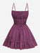 1950s Spaghetti Strap Lace-Up Backless Skater Dress - vintage dress, retro fashion, rockabilly