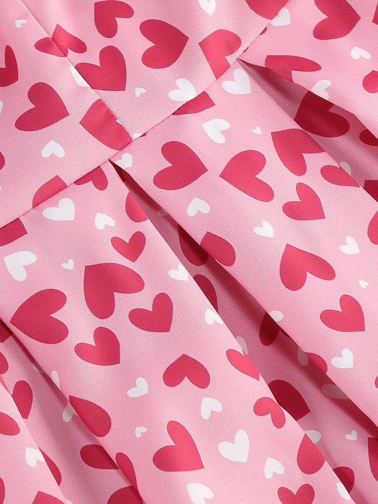1950s Square Neck Heart Dots Dress — a 1950s silhouette that turns sidewalks into runways
