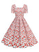 1950s Square Neck Heart Dots Dress — the kind of 1950s dress that makes strangers smile