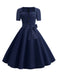 1950s Square Neck Short Sleeves Dress — the kind of 1950s dress that makes strangers smile